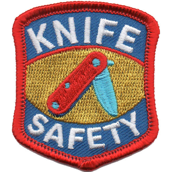Knife Safety Patch New! Iron On