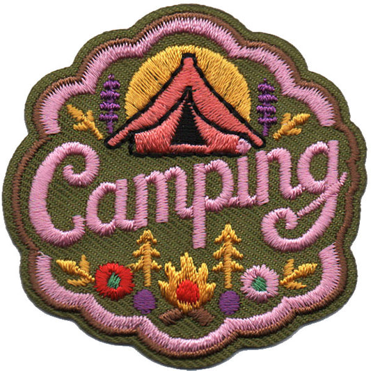 Camping Patch Iron On - Basics Clothing Store