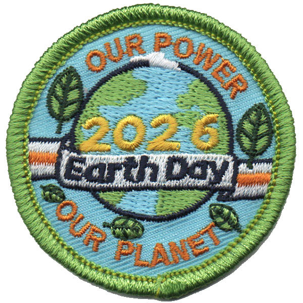 2026 Earth Day Our Power Our Planet Patch Iron On