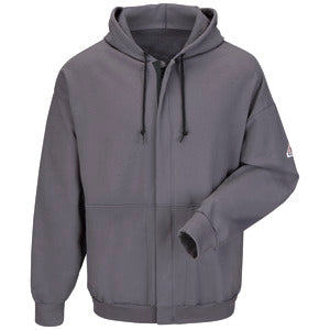 Bulwark Men's Zip-Front Hooded Sweatshirt - Cotton/Spandex Blend - SEH4