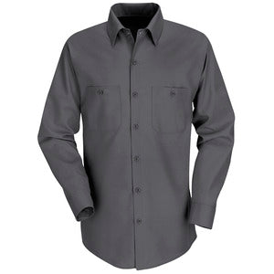 Red Kap Long Sleeve Industrial Work Shirt SP14 - Charcoal