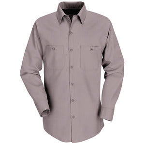 Red Kap Long Sleeve Industrial Work Shirt SP14 - Charcoal