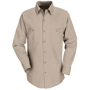 Red Kap Long Sleeve Industrial Work Shirt SP14 - Khaki