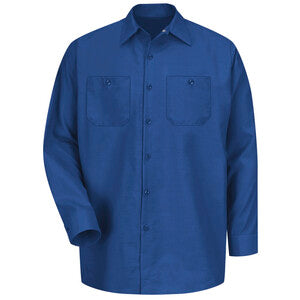 Red Kap Long Sleeve Industrial Work Shirt SP14-Royal Blue