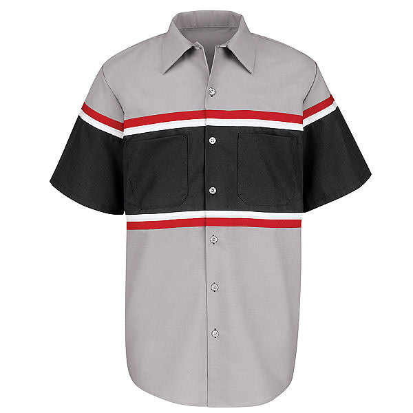 Mitsubishi Short Sleeve Technician Shirt - Light Grey / Black