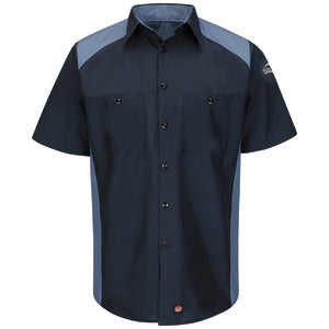 Acura Accelerated Short Sleeve Technician Shirt- Navy / Postman Blue