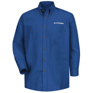 Hyundai Canada Men's Long Sleeve Poplin Dress Shirt - Royal Blue - SP9HRC