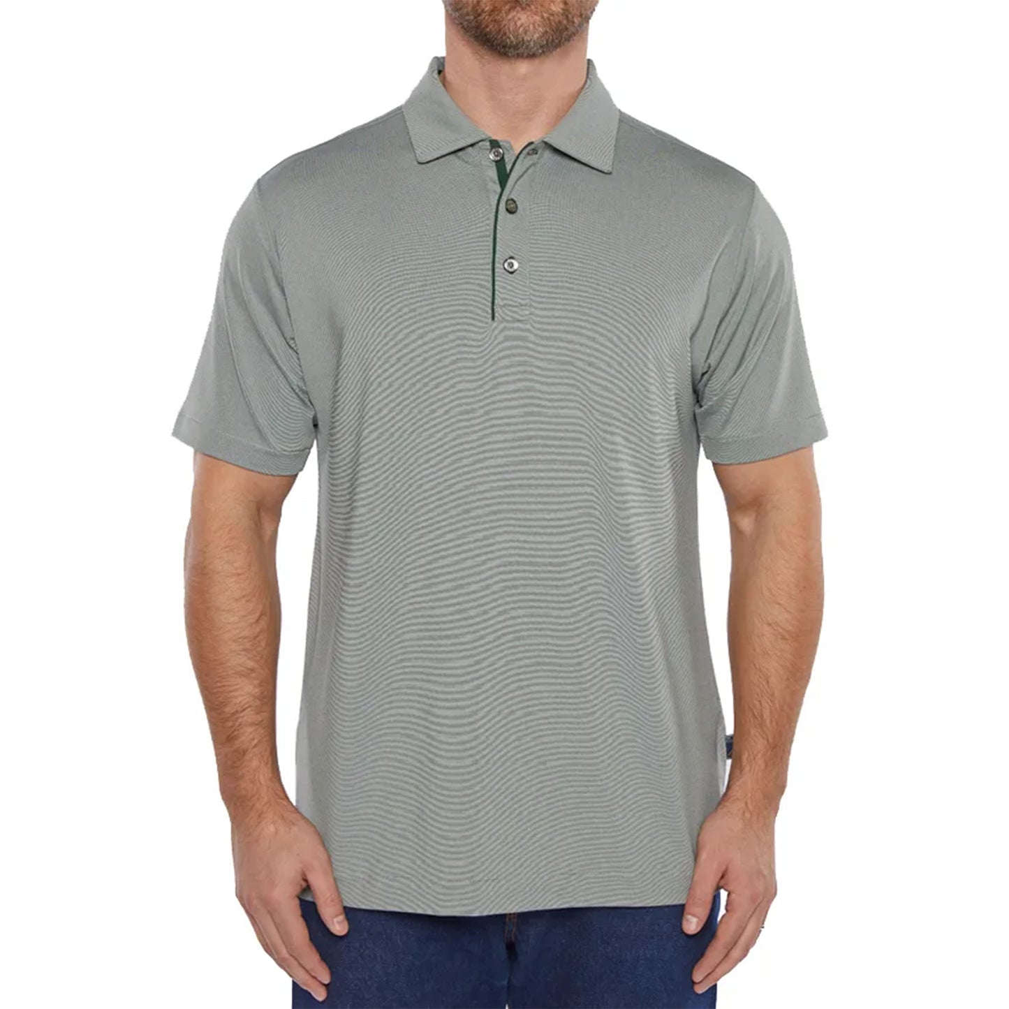 Pro Celebrity Men's Hampton Micro Stripe Polo Shirt - Basics Clothing Store