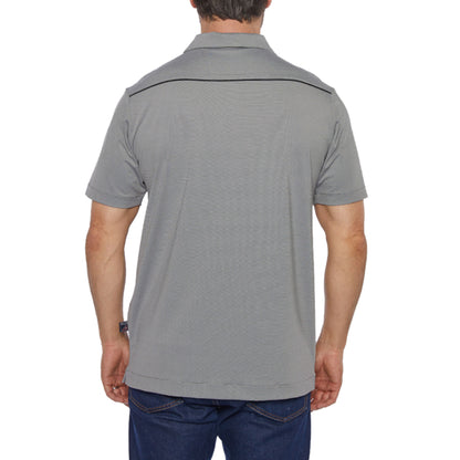 Pro Celebrity Men's Hampton Micro Stripe Polo Shirt - Basics Clothing Store