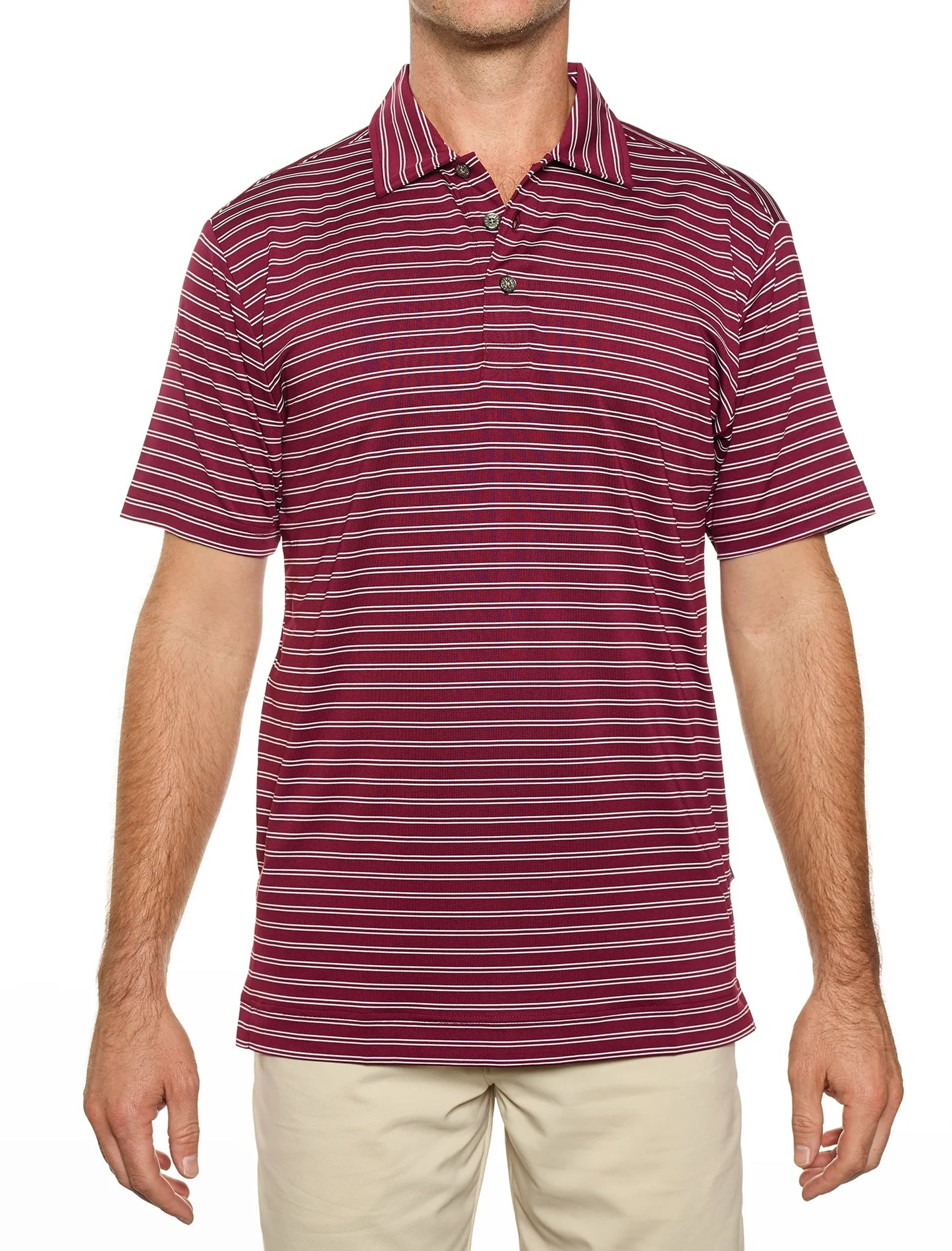 Pro Celebrity Men's Pacific Horizon Stripe Polo Shirt - STP757
