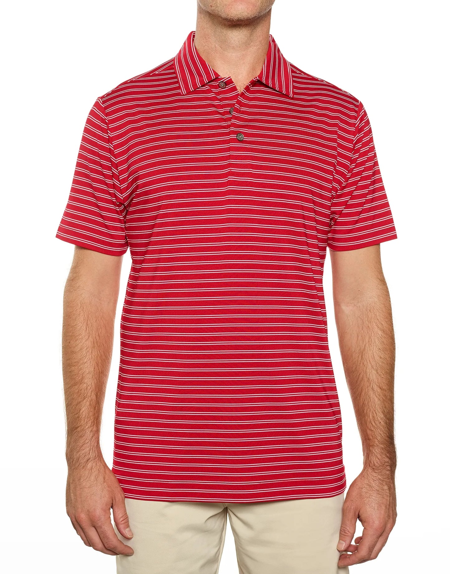 Pro Celebrity Men's Pacific Horizon Stripe Polo Shirt - STP757