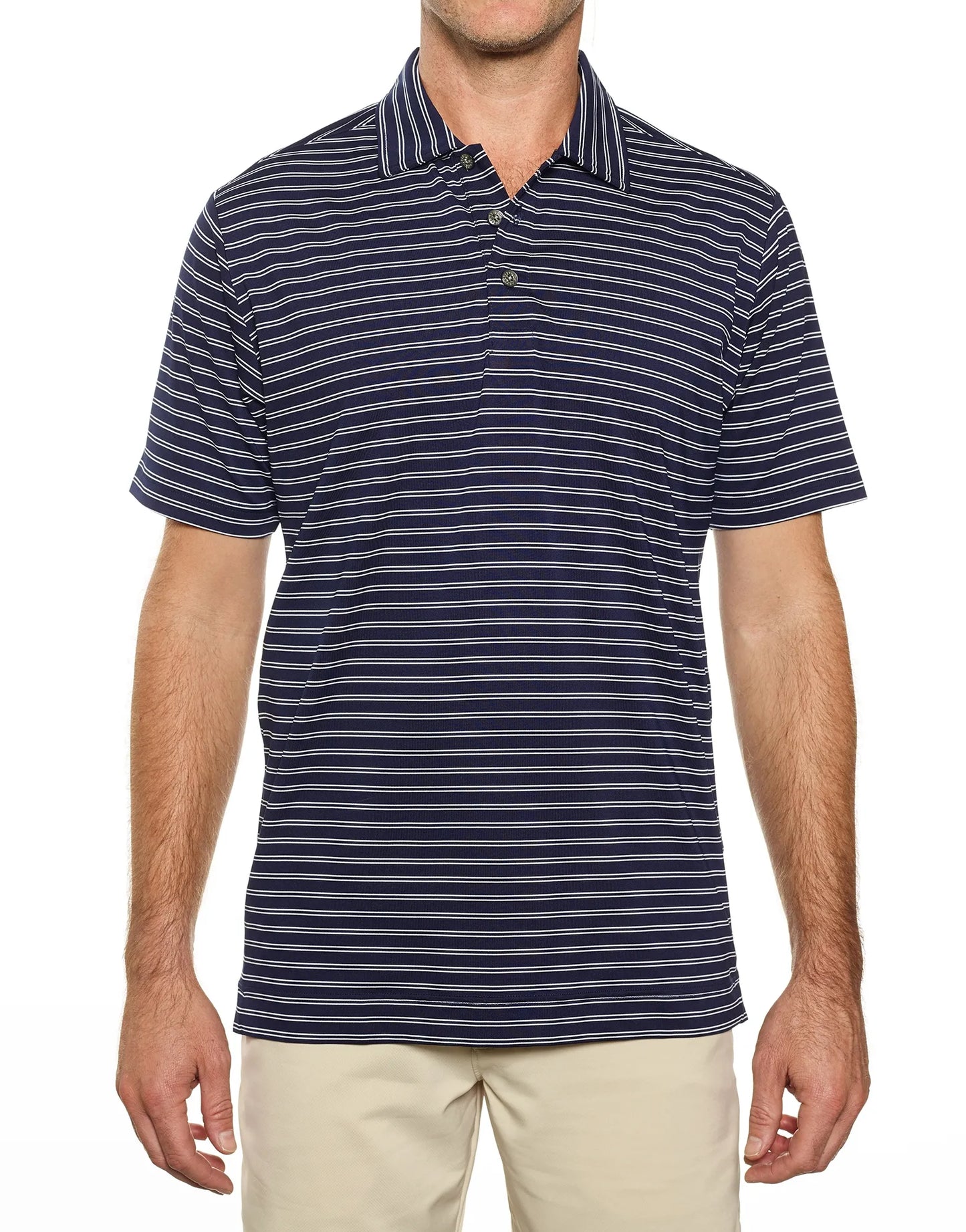 Pro Celebrity Men's Pacific Horizon Stripe Polo Shirt - STP757