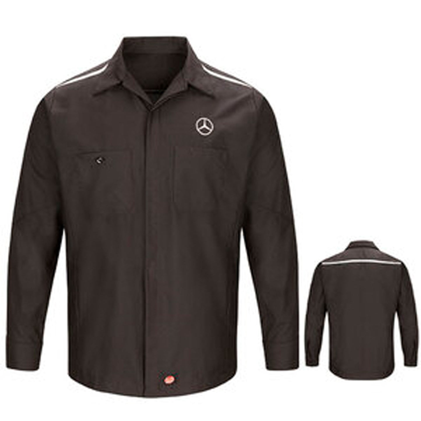 Mercedes Crew Shirt L/S; Reflective Striping, Shoulders and Back Yoke