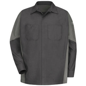 Audi® Long Sleeve Alternative Technician Shirt - Charcoal / Light Grey