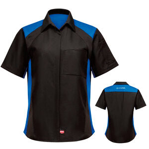 Hyundai Canada Female Short Sleeve Technician Shirt - Black/Royal Blue -SY41HC