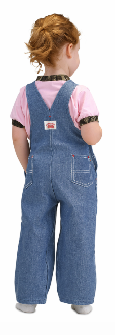 Round House #7 Kid's Blue Light Washed Denim Bib Overalls