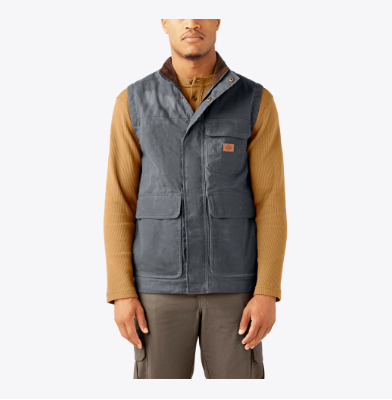 Dickies MENS WAXED VEST-A85XD-0CH(CHARCOAL)