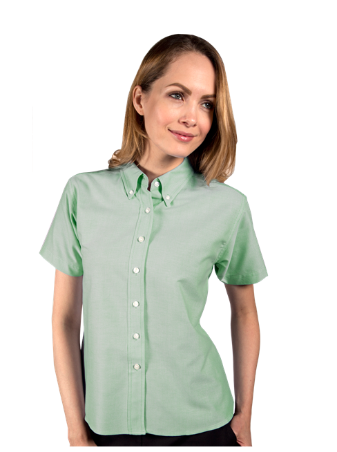 Blue Generation Ladies' S/S Oxford Shirt - BG6214SC - Clearance - Green (3XL, 4XL)