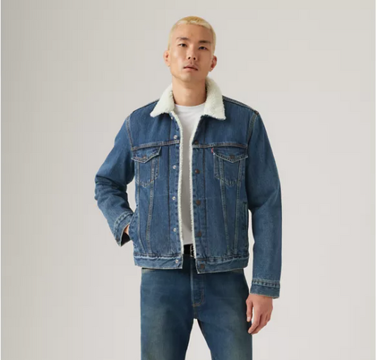 Levi's® Type 3 Sherpa Trucker Jacket - Dark Stonewash Sherpa-16365-0286