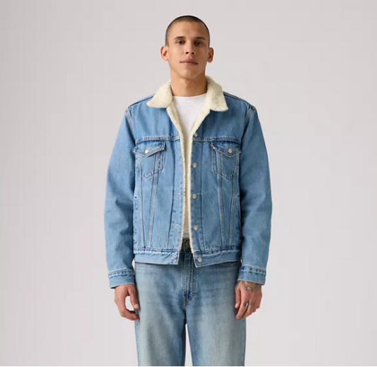 Levi's® Type 3 Sherpa Trucker Jacket - Light Stonewash Sherpa-16365-0287