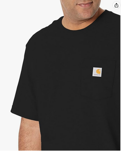Men's Carhartt Black Short Sleeve Pocket Logo T-Shirt