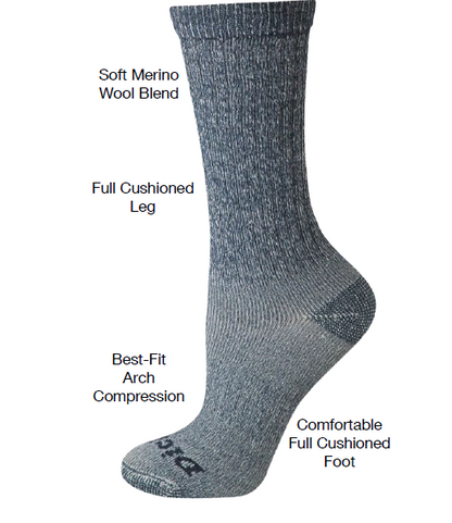 Dickie's 2-PAIR WOOL BLEND THERMALS Merino Wool Blend Thermal Crew (I215207M)
