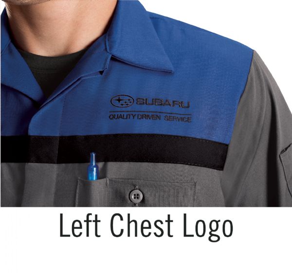 Subaru Short Sleeve Technician Shirt - Royal Blue / Charcoal