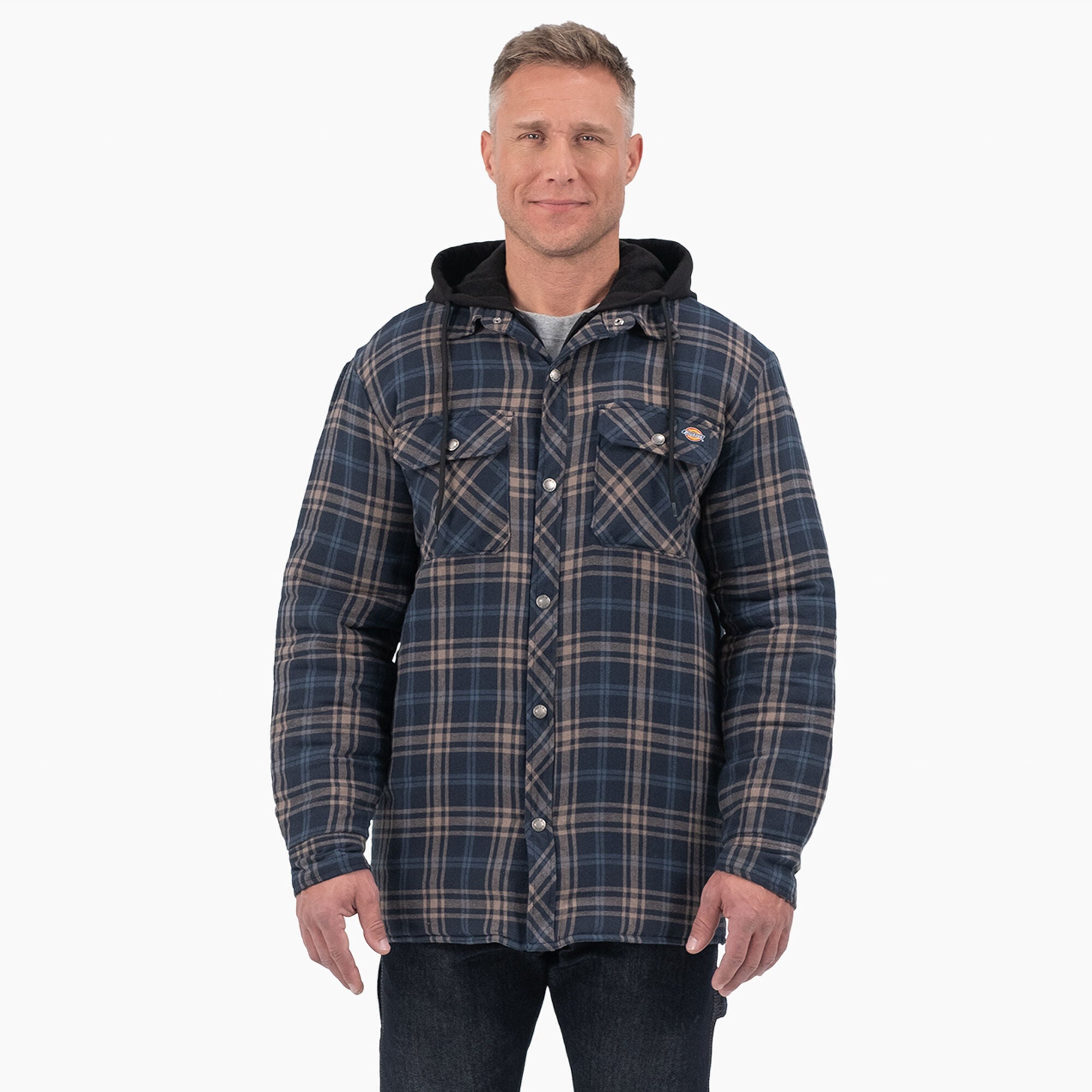 Dickies flannel hoodie discount jacket