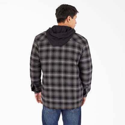 Dickies Water Repellent Fleece Hooded Flannel Shirt Jacket