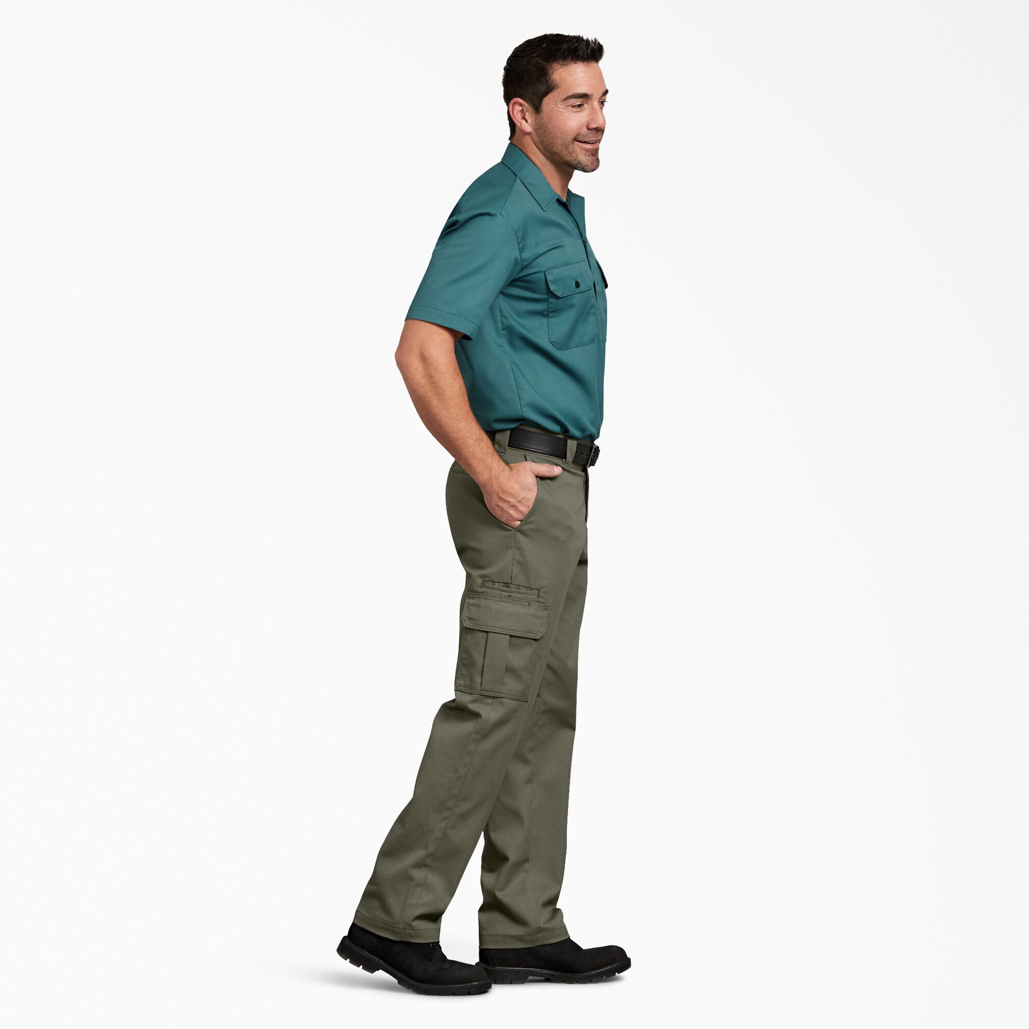 Duluth Men's Brown Flex Fire Hose Relaxed Fit Cargo Work Pants
