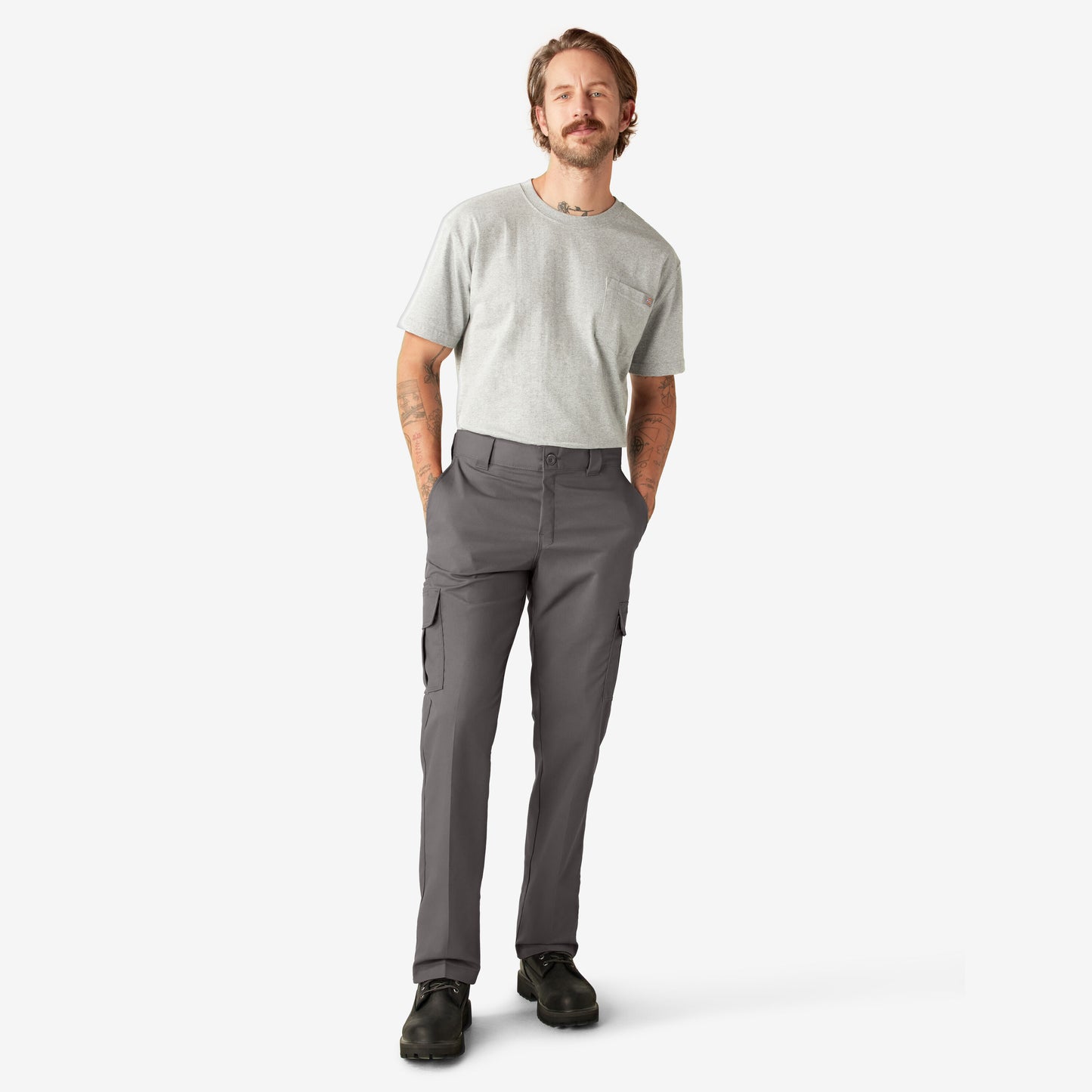 Dickies FLEX Regular Fit Cargo Pants - Gravel Gray