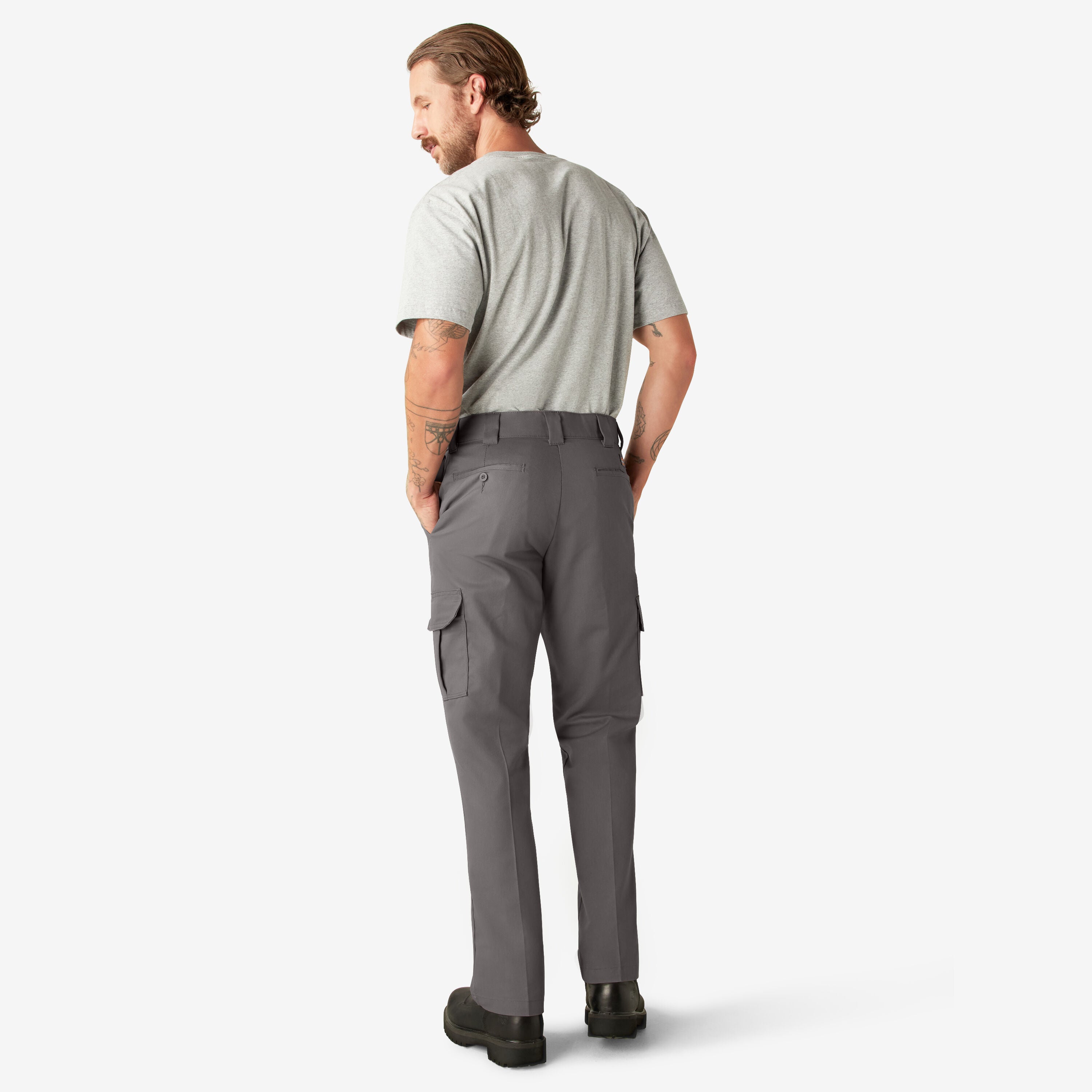 Dickies Flex Regular Fit Cargo Pants Pantaloni Da Lavoro E Casual, Grigio Ghiaia, Taglia W38 L32 Uomo