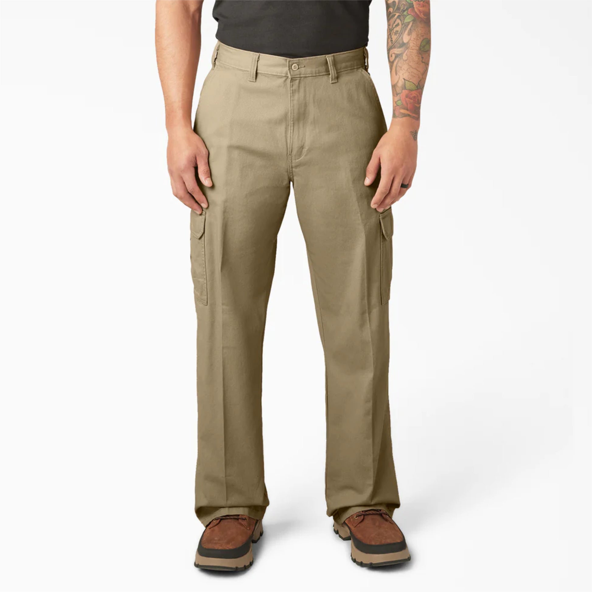 Dickies Loose Fit Cargo Pants, Men's Rinsed Khaki