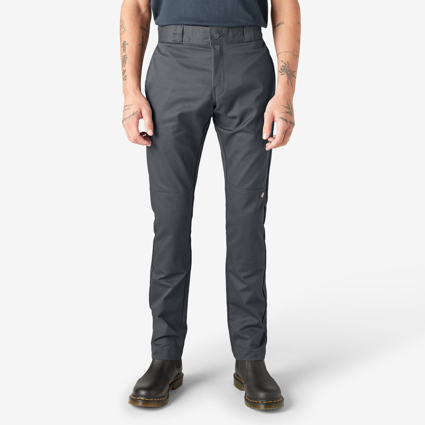 Dickies Skinny Fit Double Knee Work Pants Charcoal Gray – Basics