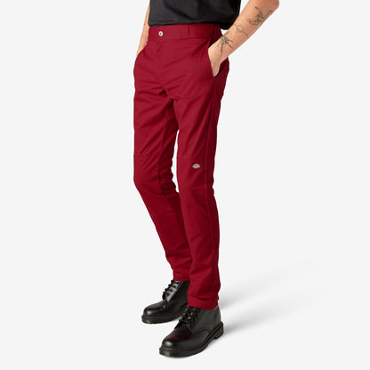 Dickies Skinny Fit Double Knee Work Pants - English Red