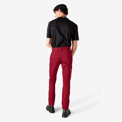 Dickies Skinny Fit Double Knee Work Pants - English Red