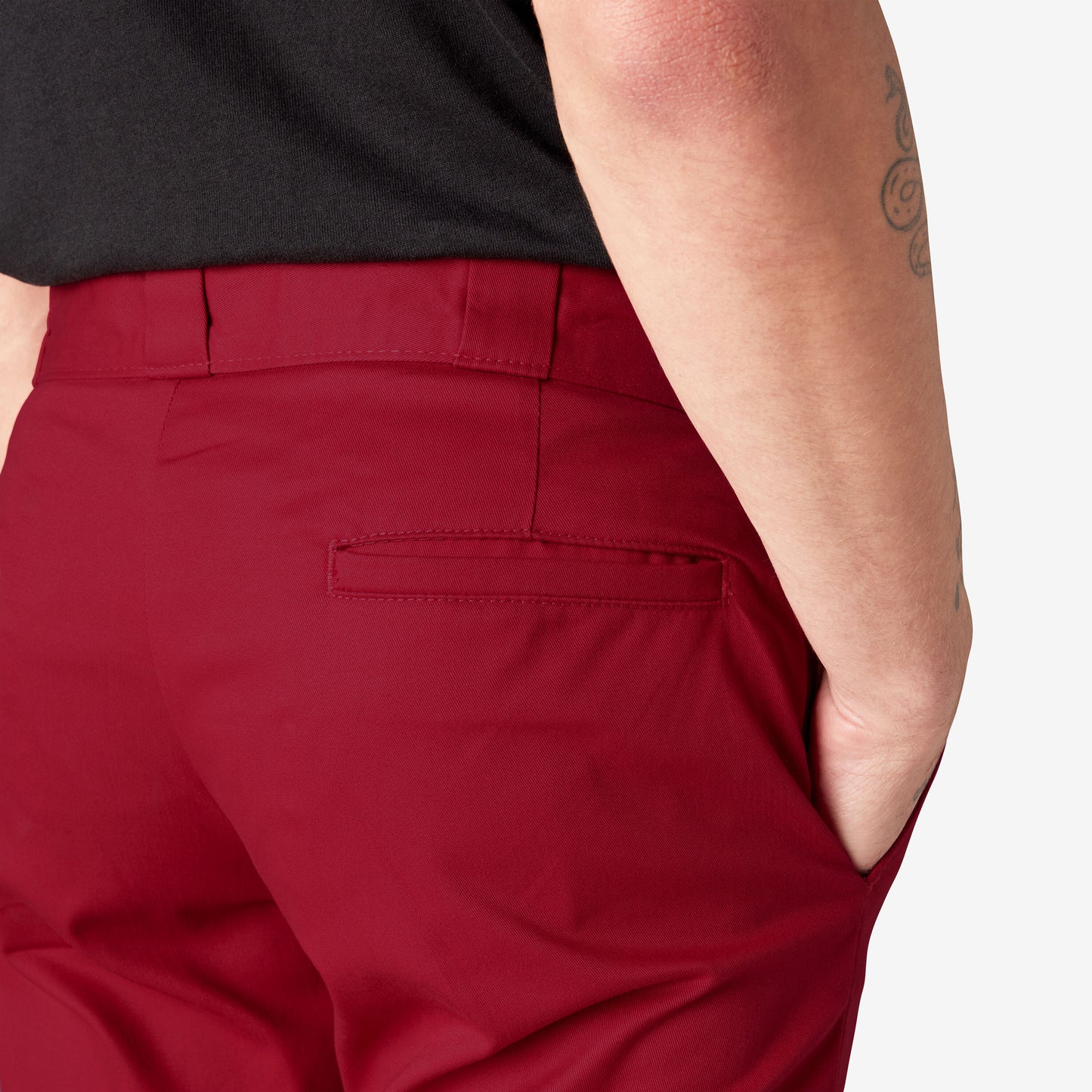 Dickies Skinny Fit Double Knee Work Pants - English Red