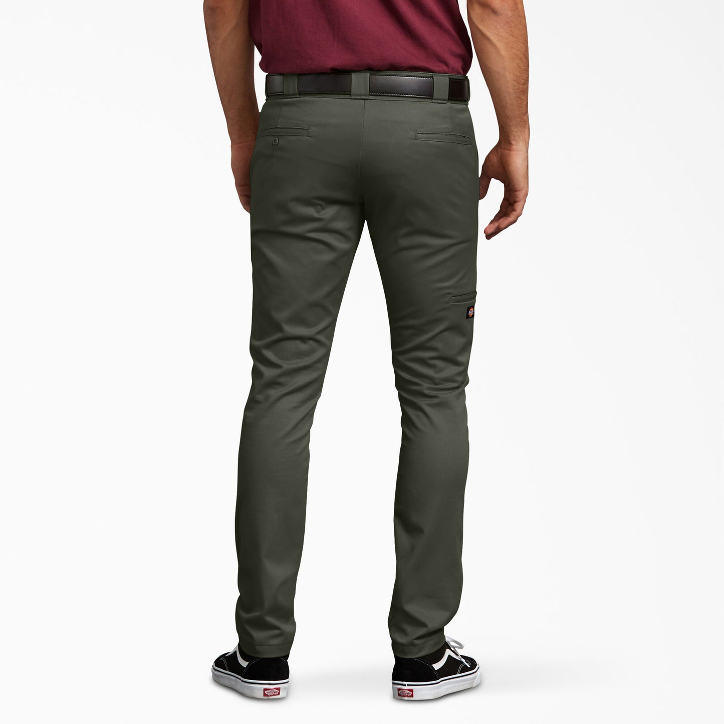 Dickies Skinny Fit Double Knee Work Pants - Olive Green