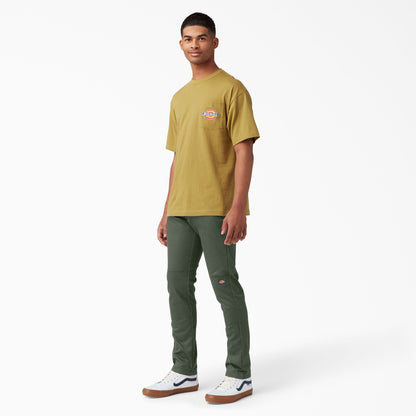 Dickies Skinny Fit Double Knee Work Pants - Olive Green