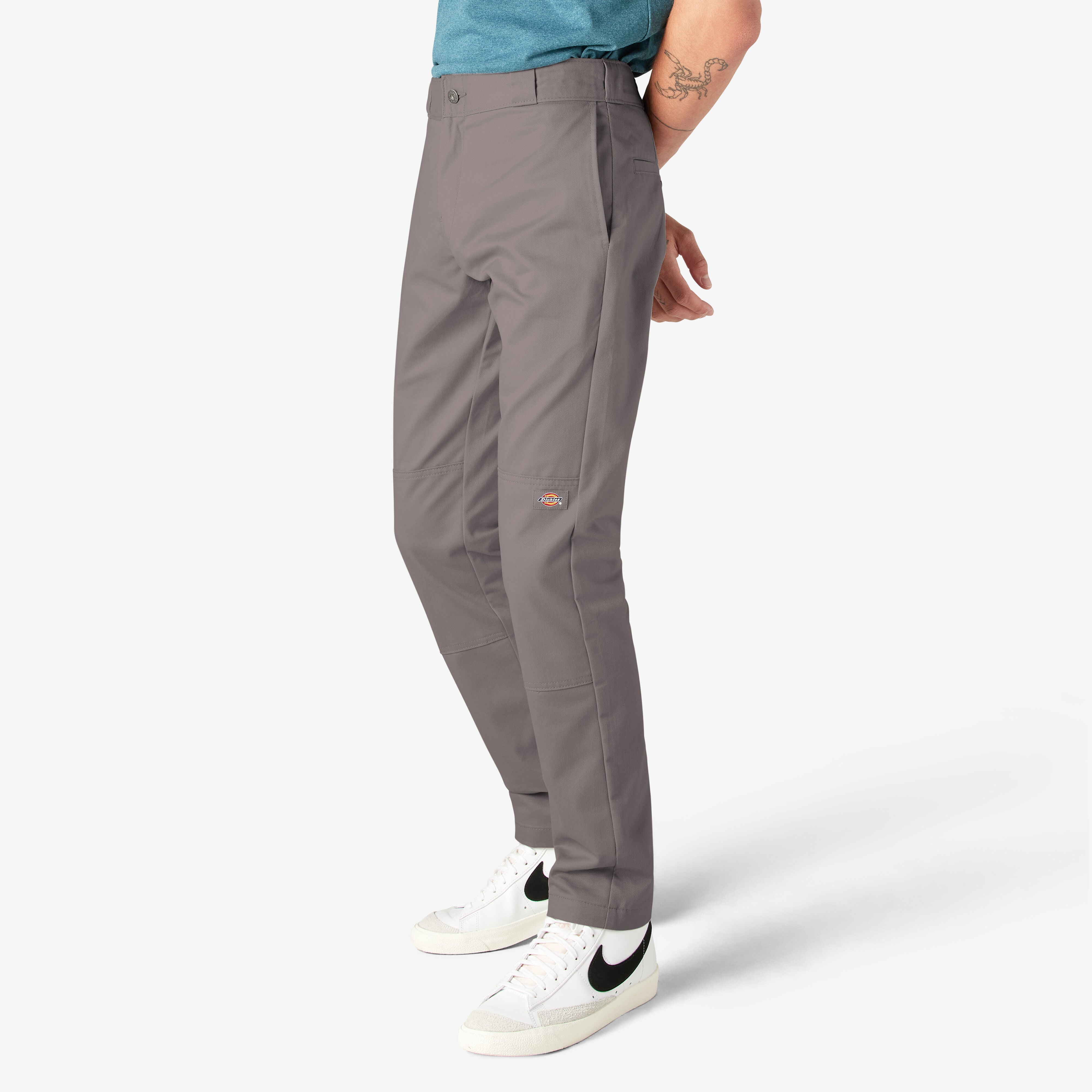 Dickies Skinny Fit Double Knee Work Pants - Silver DWP811 – Basics