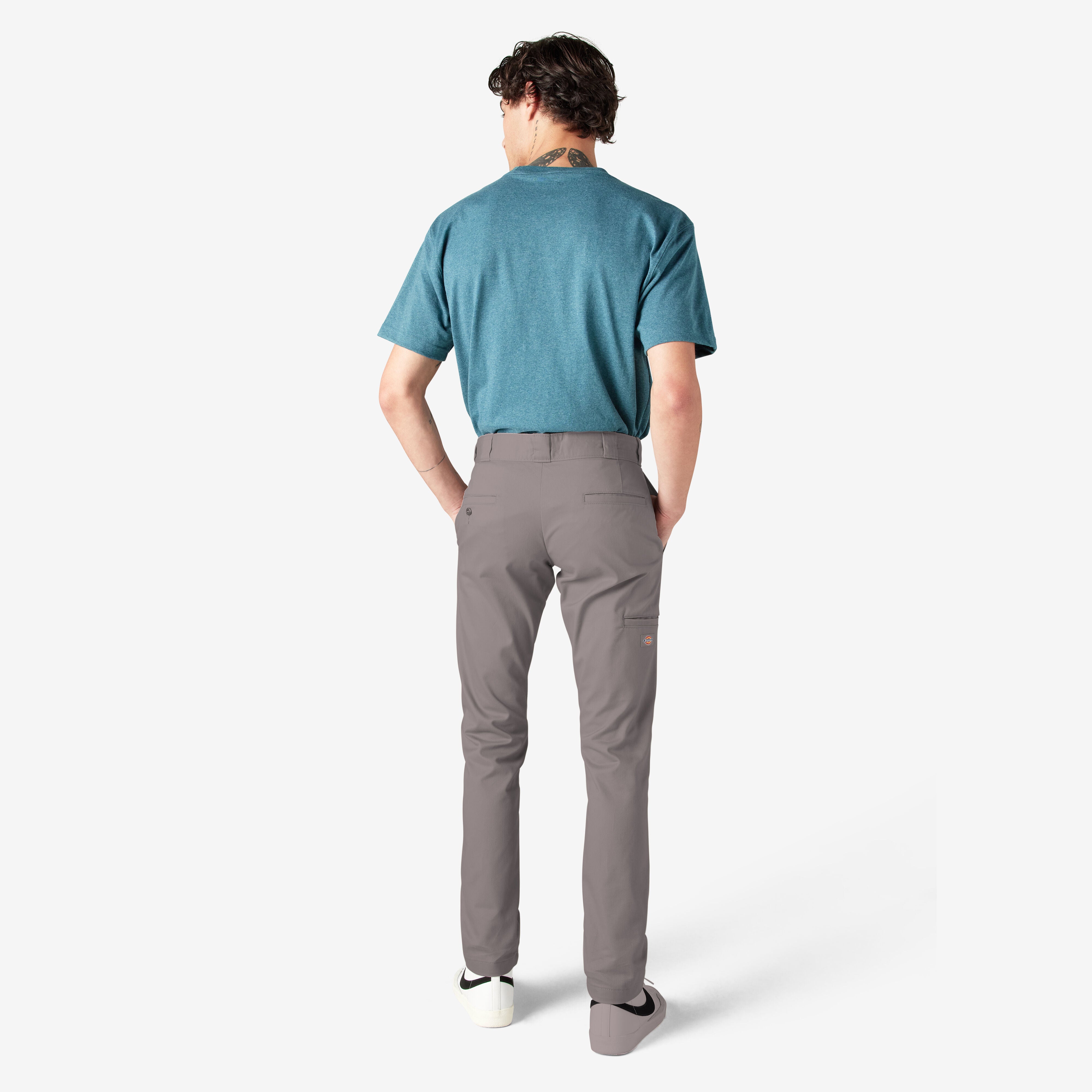 Dickies Skinny Fit Double Knee Work Pants - Silver DWP811 – Basics