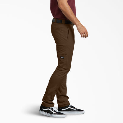 Dickies Skinny Fit Double Knee Work Pants - Timber Brown