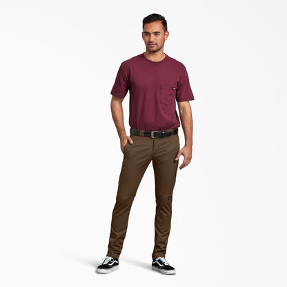 Dickies Skinny Fit Double Knee Work Pants - Timber Brown