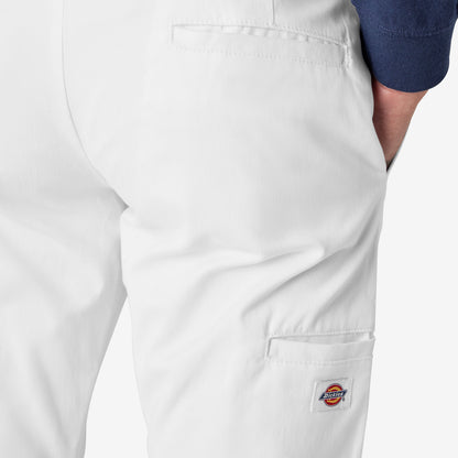 Dickies Skinny Fit Double Knee Work Pants - White