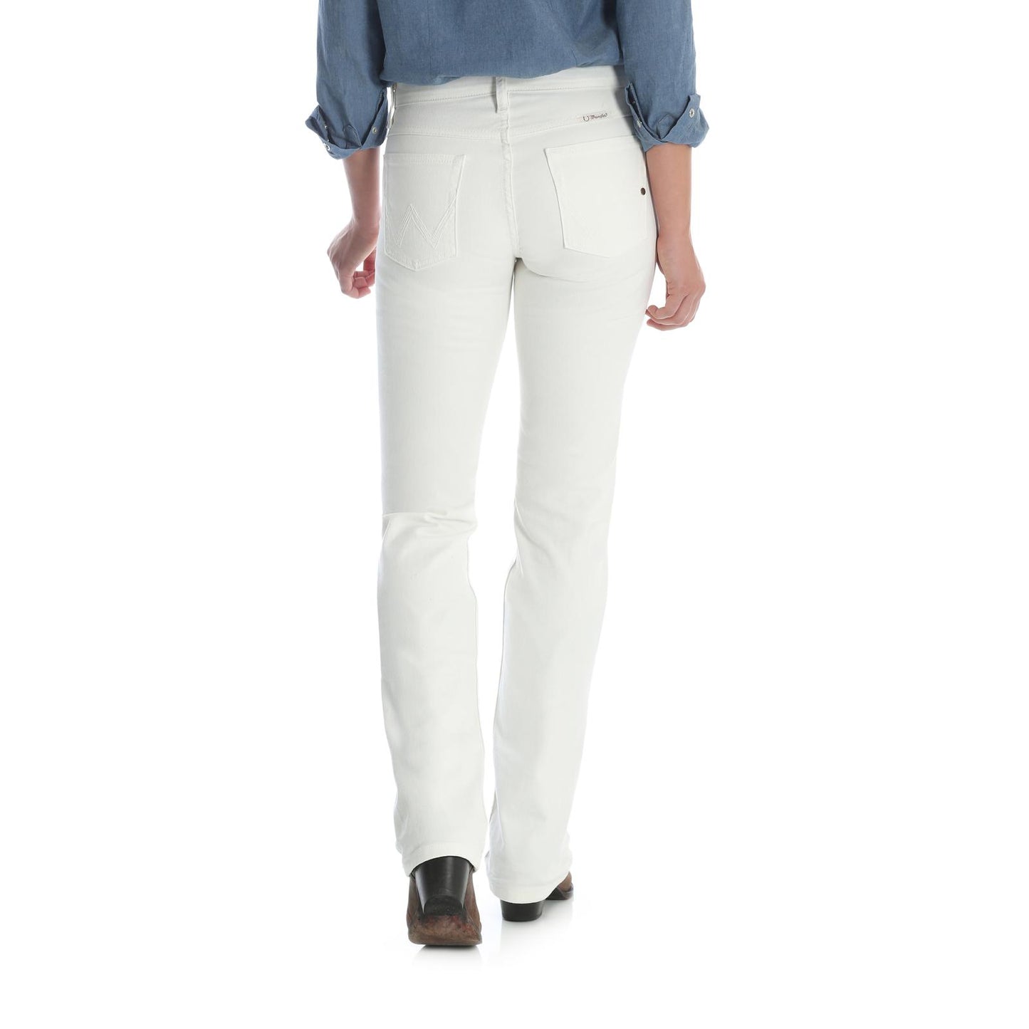 Wrangler® Women's Ultimate Riding Jean Q-Baby Mid-Rise Bootcut - White
