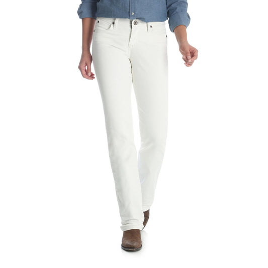 Wrangler® Women's Ultimate Riding Jean Q-Baby Mid-Rise Bootcut - White