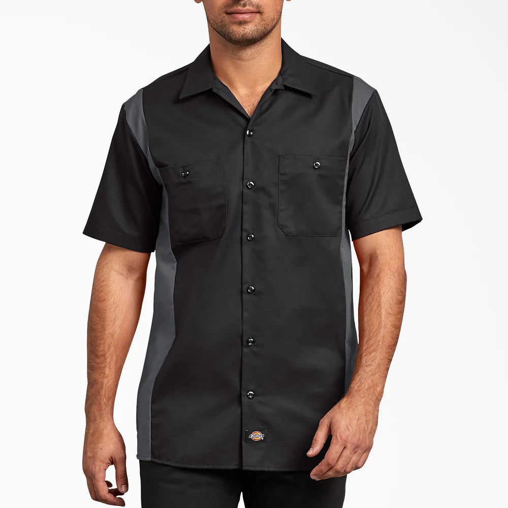 Dickies Two-Tone Short Sleeve Work Shirt- Black/English Red -DWS508 (Copy)