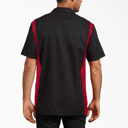 Dickies Two-Tone Short Sleeve Work Shirt- Black/English Red -DWS508 (Copy)