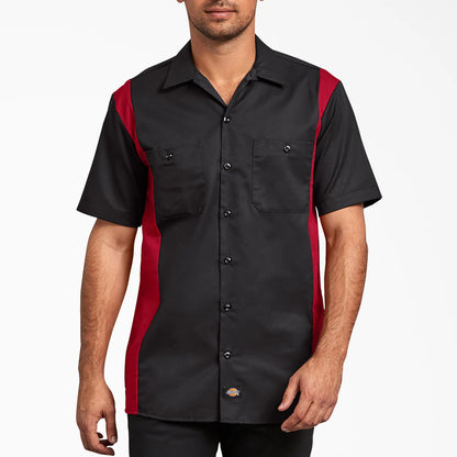 Dickies Two-Tone Short Sleeve Work Shirt- Black/English Red -DWS508 (Copy)