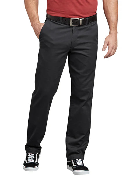 Dickies Slim Washed Chino Tapered Leg Pants, Charcoal, 38W x 32L, Clearance